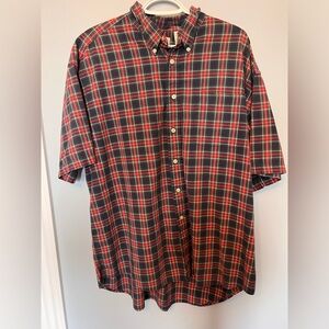 GAP men’s shift sleeve plaid button up